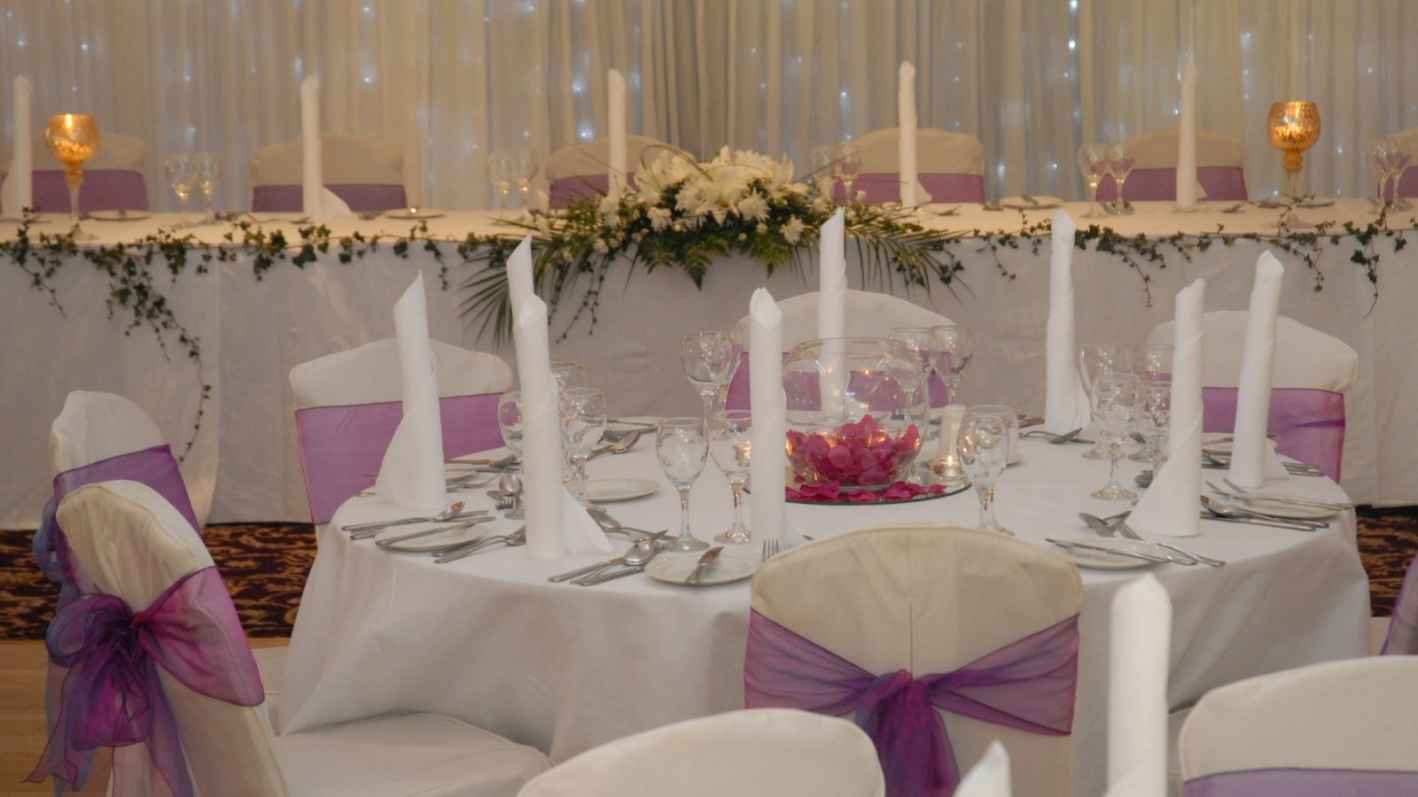 Top Table at Auburn Lodge Wedding